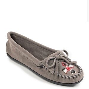 Minnetonka Thunderbird II Beaded Suede Moccasins